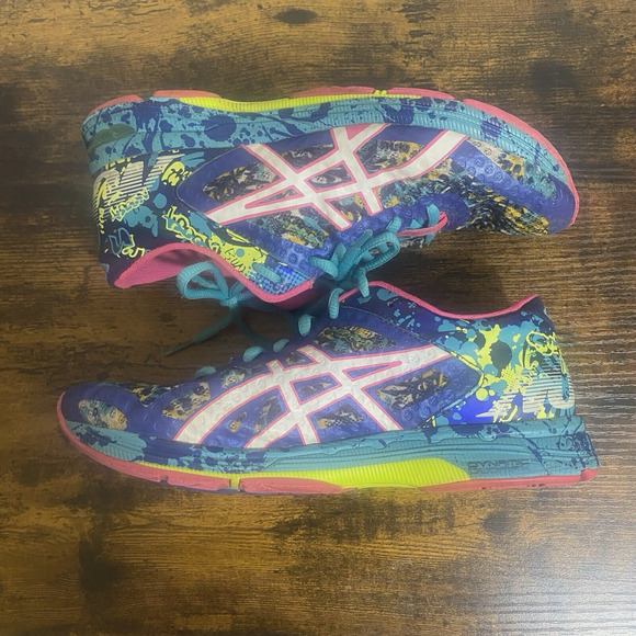 Asics Shoes - ASICS Gel‎ Noosa Tri 11 Running Shoe Womens Sz 8 Blue Graffiti T676N